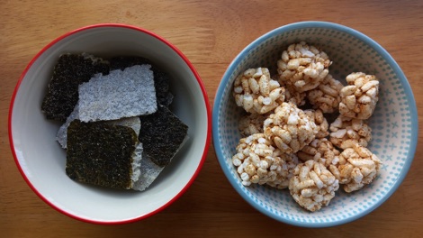 Kelly Loves seaweed crisps and rice snacks